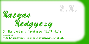 matyas medgyesy business card